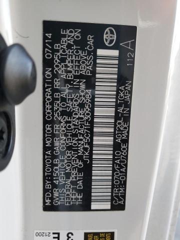 JTKJF5C71F3095984 - 2015 TOYOTA SCION TC WHITE photo 10