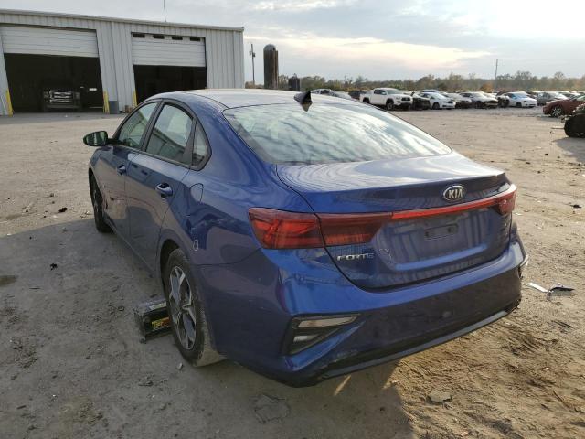 3KPF24AD6KE067435 - 2019 KIA FORTE FE BLUE photo 3