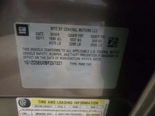 1G1ZC5EU0BF297321 - 2011 CHEVROLET MALIBU 1LT Қоңыр фото 10