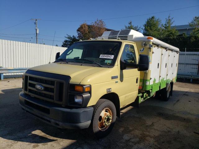 1FDXE4FL7ADA89371 - 2010 FORD ECONOLINE YELLOW photo 2