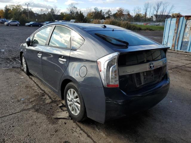 JTDKN3DP6E3054931 - 2014 TOYOTA PRIUS PLUG GRAY photo 3