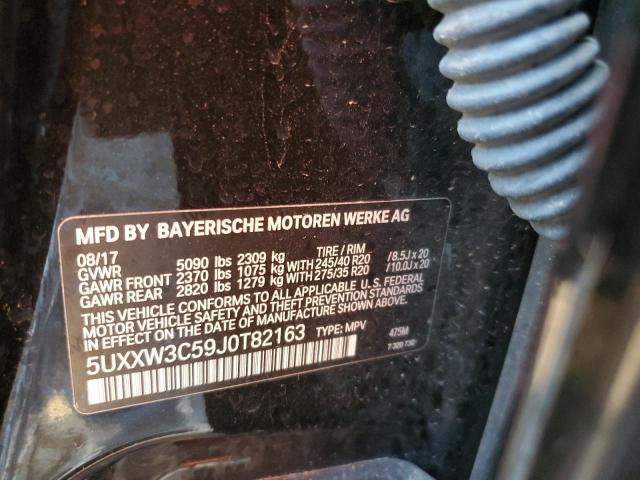 5UXXW3C59J0T82163 - 2018 BMW X4 XDRIVE2 BLACK photo 10