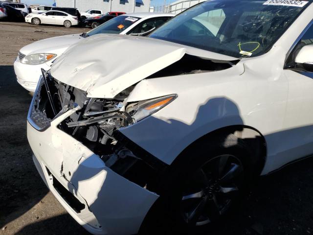 5FRYD4H90GB014332 - 2016 ACURA MDX ADVANC WHITE photo 9