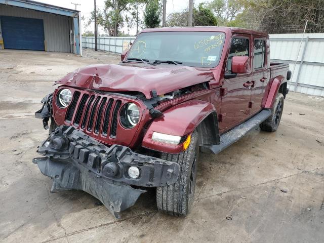 1C6HJTFG9ML592452 - 2021 JEEP GLADIATOR MAROON photo 2