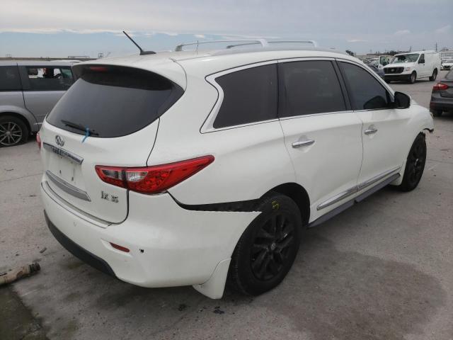 5N1AL0MNXDC307354 - 2013 INFINITI JX35 WHITE photo 4