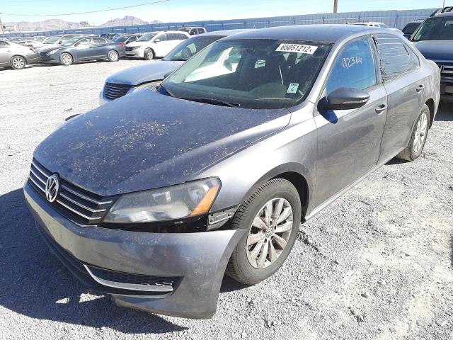 1VWAP7A33CC058069 - 2012 VOLKSWAGEN PASSAT S GRAY photo 2