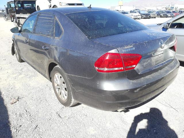 1VWAP7A33CC058069 - 2012 VOLKSWAGEN PASSAT S GRAY photo 3