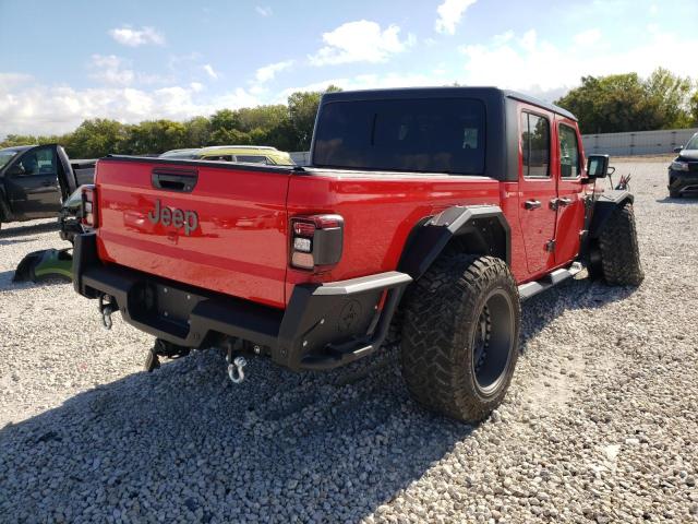 1C6JJTBG7LL134799 - 2020 JEEP GLADIATOR RED photo 4