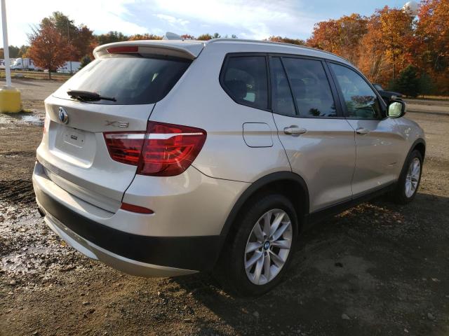 5UXWX9C57D0A21551 - 2013 BMW X3 XDRIVE2 GRAY photo 4