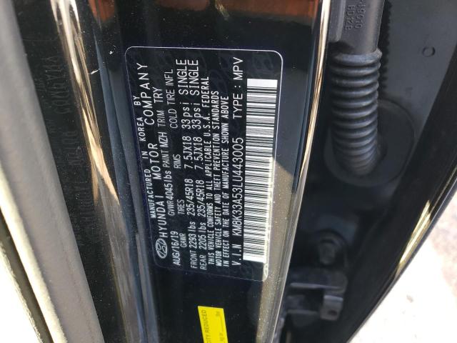 KM8K33A53LU443005 - 2020 HYUNDAI KONA LIMIT BLACK photo 10