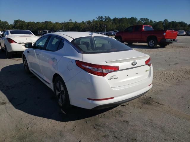 KNAGM4AD5D5038230 - 2013 KIA OPTIMA HYB WHITE photo 3