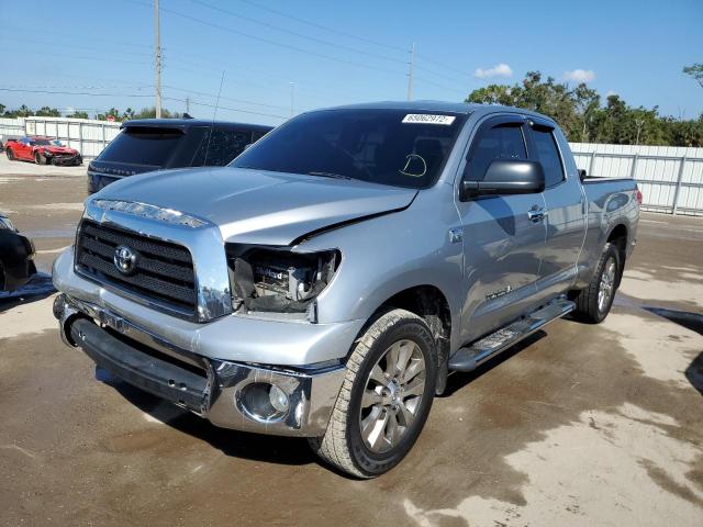 5TFRT54149X028449 - 2009 TOYOTA TUNDRA DOU GRAY photo 2