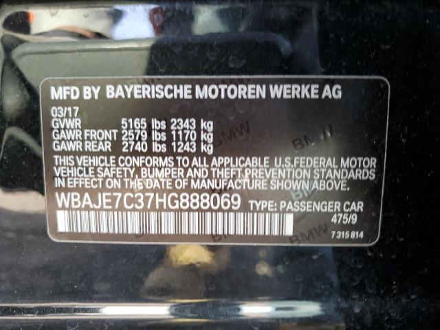 WBAJE7C37HG888069 - 2017 BMW 540 XI BLACK photo 10