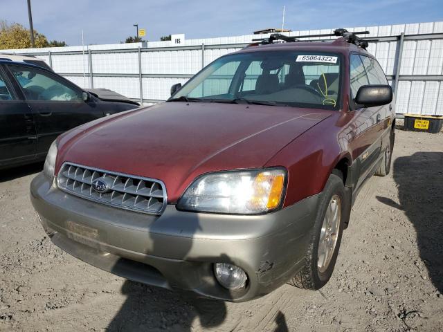 4S3BH675337611254 - 2003 SUBARU LEGACY OUT MAROON photo 2