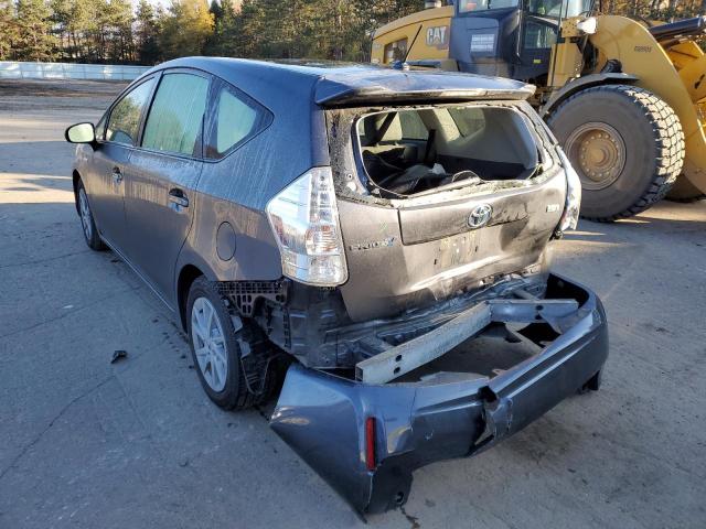 JTDZN3EU9C3160919 - 2012 TOYOTA PRIUS V GRAY photo 3