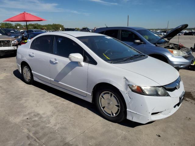 JHMFA3F29BS000375 - 2011 HONDA CIVIC HYBR WHITE photo 4