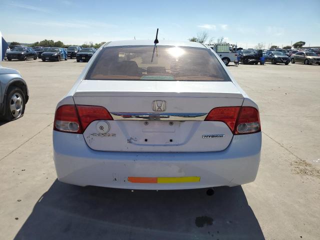 JHMFA3F29BS000375 - 2011 HONDA CIVIC HYBR WHITE photo 6