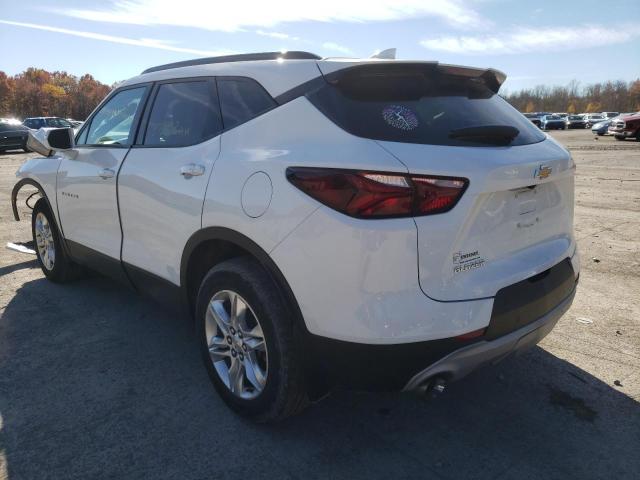 3GNKBCRS1KS639869 - 2019 CHEVROLET BLAZER 2LT WHITE photo 3