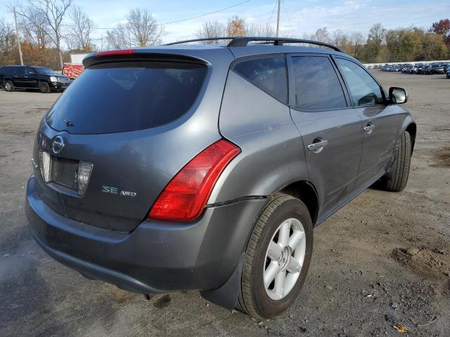 JN8AZ08W25W402422 - 2004 NISSAN MURANO SILVER photo 4