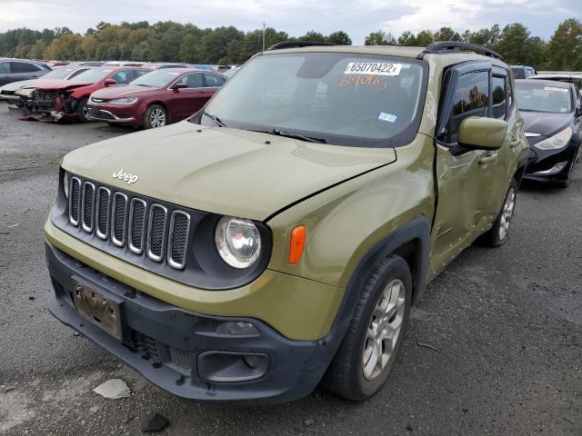 ZACCJABT6FPB90915 - 2015 JEEP RENEGADE L GREEN photo 2