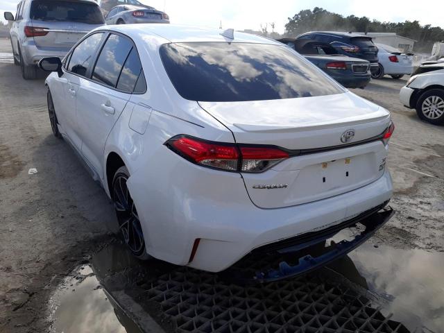 JTDS4MCE1NJ083595 - 2022 TOYOTA COROLLA SE WHITE photo 3