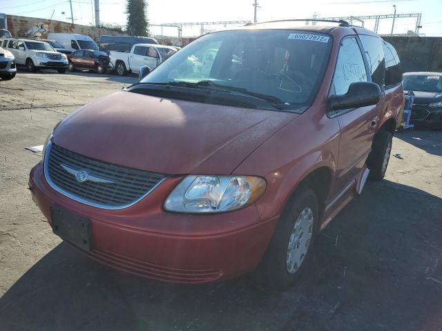 2C4GP44363R297551 - 2003 CHRYSLER TOWN & COU RED photo 2