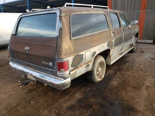 1G8EK16L4GF145244 - 1986 CHEVROLET SUBURBAN BLUE photo 4