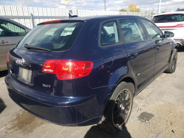 WAUNF98P36A146273 - 2006 AUDI A3 2.0T BLUE photo 4