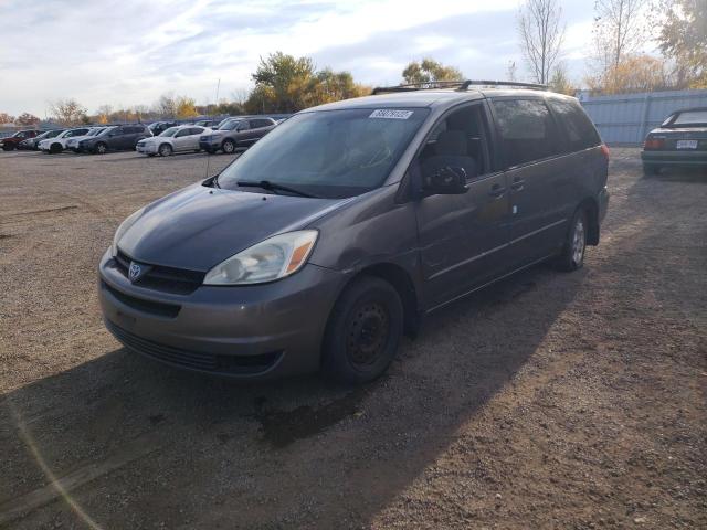 5TDZA29C15S363005 - 2005 TOYOTA SIENNA CE GRAY photo 2