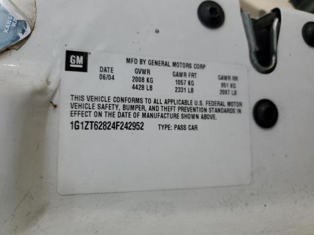 1G1ZT62824F242952 - 2004 CHEVROLET MALIBU MAX 白色 照片 10