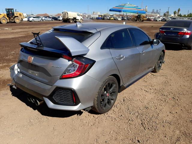 SHHFK7G49JU233110 - 2018 HONDA CIVIC SPOR SILVER photo 4