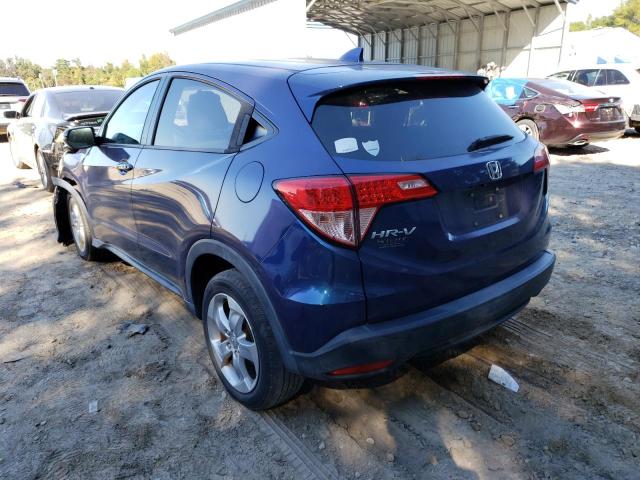 3CZRU5H5XGM715734 - 2016 HONDA HR-V EX BLUE photo 3