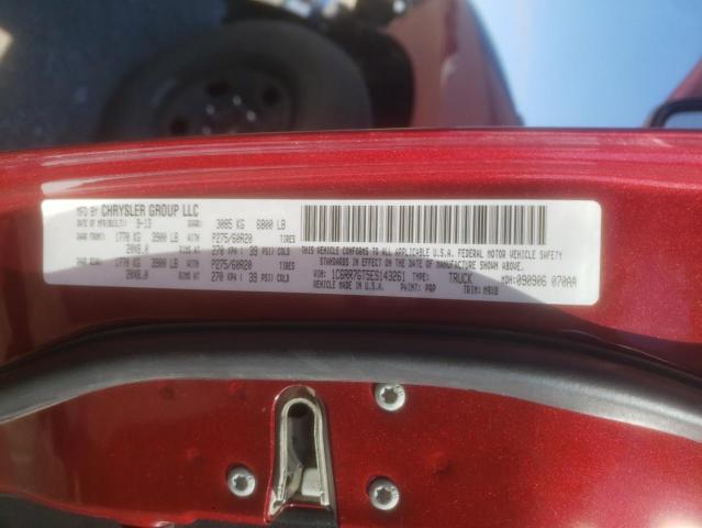 1C6RR7GT5ES143261 - 2014 RAM 1500 RED photo 10