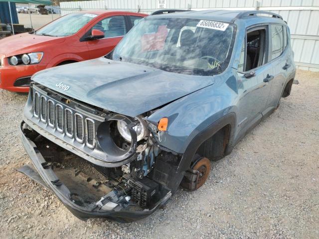 ZACCJAAH5HPE99078 - 2017 JEEP RENEGADE BLUE photo 2