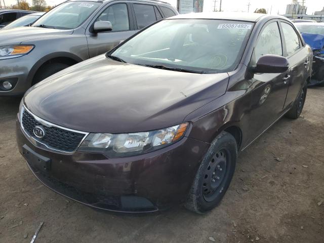 KNAFU4A27B5464542 - 2011 KIA FORTE EX BURGUNDY photo 2