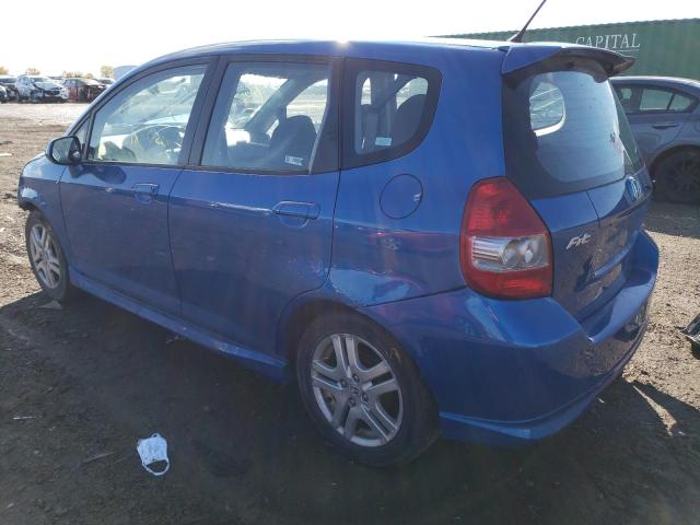 JHMGD38617S032983 - 2007 HONDA FIT S 蓝色 照片 3