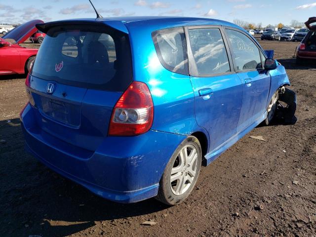 JHMGD38617S032983 - 2007 HONDA FIT S 蓝色 照片 4