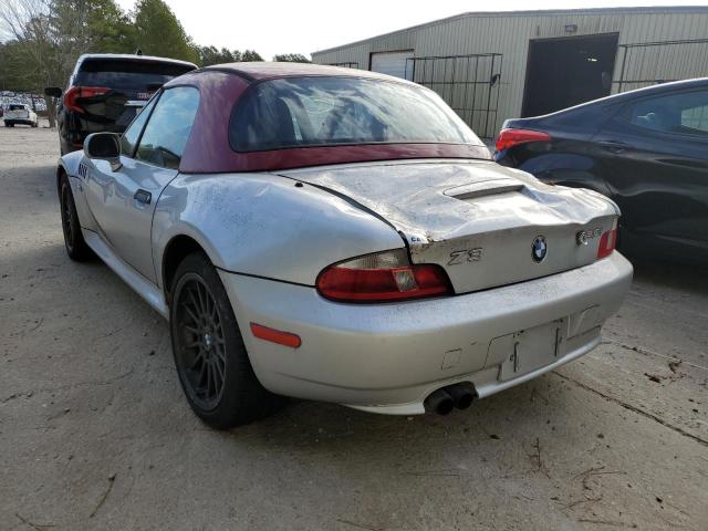 4USCN53442LL50527 - 2002 BMW Z3 3.0 SILVER photo 3