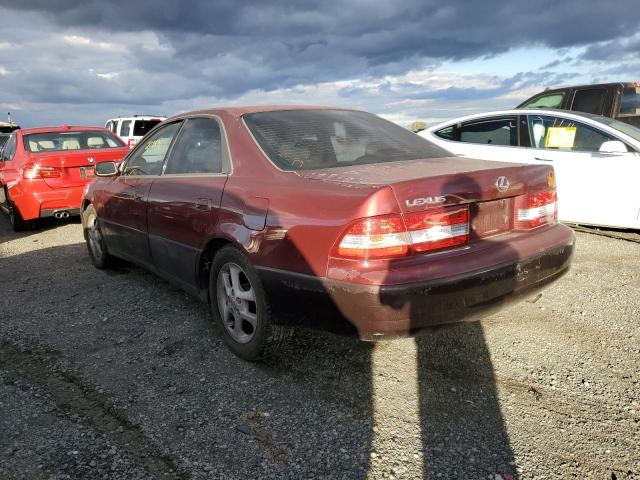 JT8BF28G5Y5098346 - 2000 LEXUS ES 300 BURGUNDY photo 3