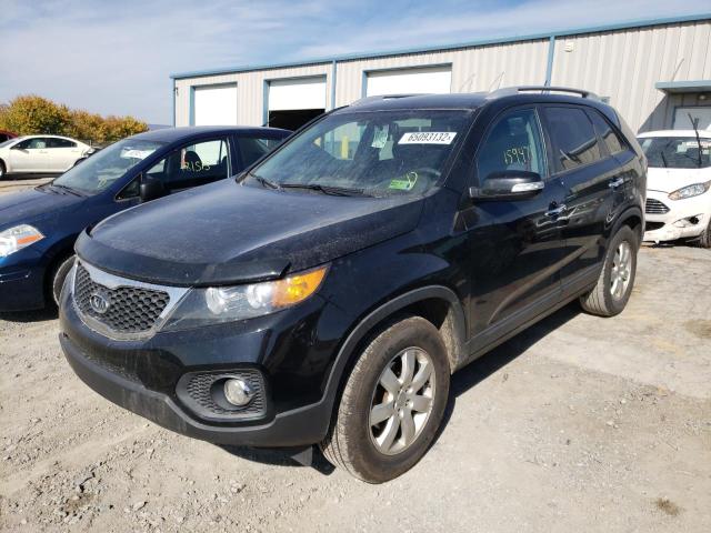 5XYKT3A67DG401176 - 2013 KIA SORENTO LX BLACK photo 2