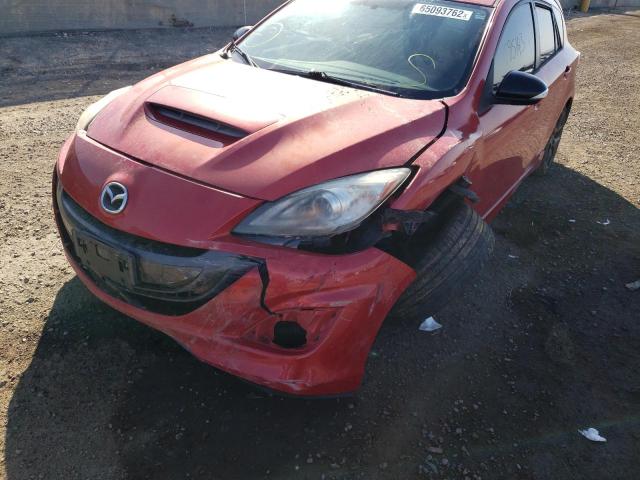 JM1BL1L43D1748892 - 2013 MAZDA SPEED 3 RED photo 9