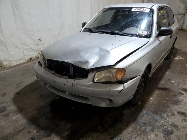 KMHCG35C02U176678 - 2002 HYUNDAI ACCENT GS SILVER photo 9