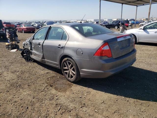 3FAHP0JAXCR356357 - 2012 FORD FUSION SEL GRAY photo 3