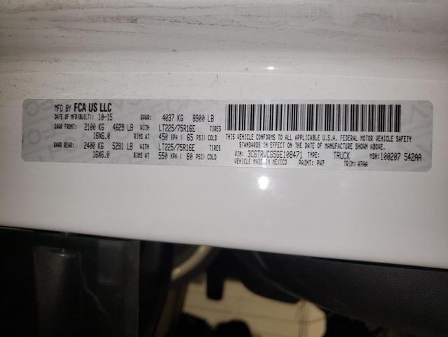 3C6TRVCG5GE108471 - 2016 RAM PROMASTER أبيض صورة 10