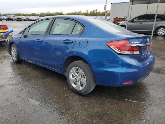 2HGFB2F50FH564451 - 2015 HONDA CIVIC LX BLUE photo 2