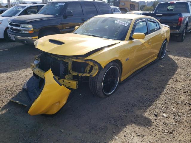2C3CDXGJ6HH590015 - 2017 DODGE CHARGER R/ YELLOW photo 2