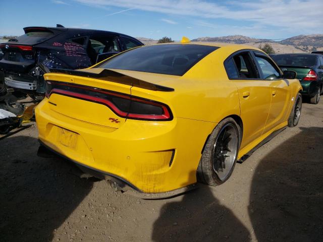 2C3CDXGJ6HH590015 - 2017 DODGE CHARGER R/ YELLOW photo 4