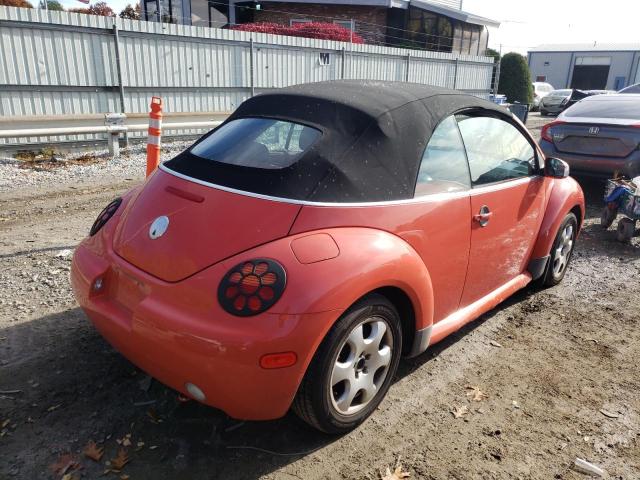 3VWCK21Y93M331309 - 2003 VOLKSWAGEN NEW BEETLE 橙色 照片 4