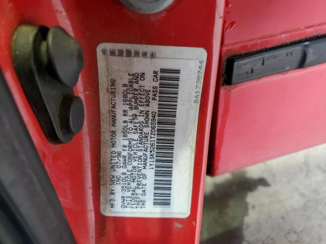 1Y1SK5261TZ065940 - 1996 GEO PRIZM BASE Rot Foto 10