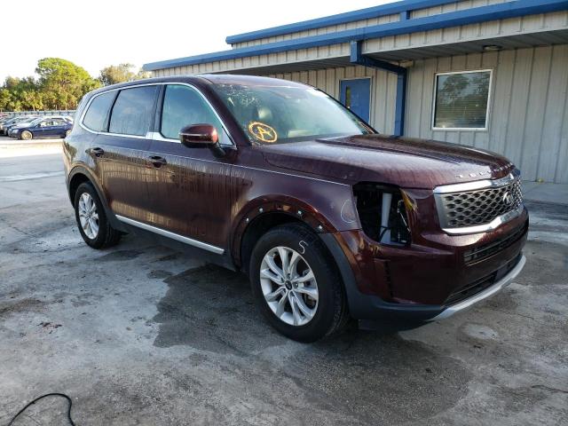 5XYP24HC1MG113986 - 2021 KIA TELLURIDE MAROON photo 4